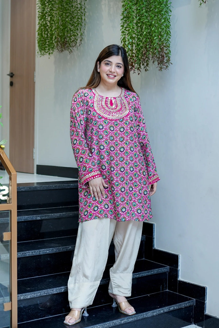 Jenna Hand Work And Printed Beads Salwar Set