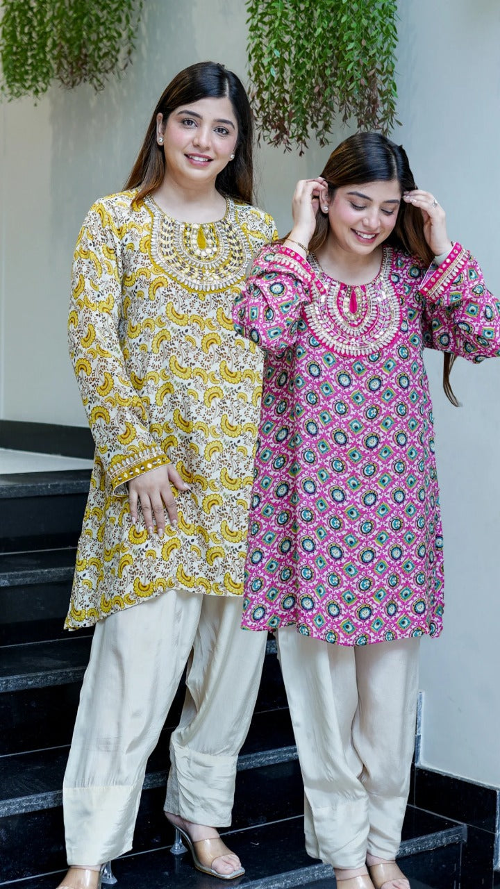 Jenna Hand Work And Printed Beads Salwar Set