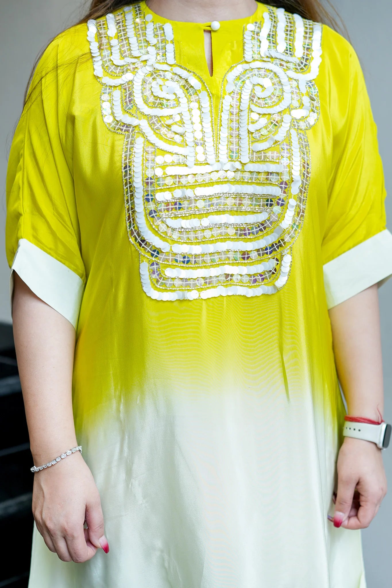 Lexi Hand Work Ombre Pure Creap Cord Set