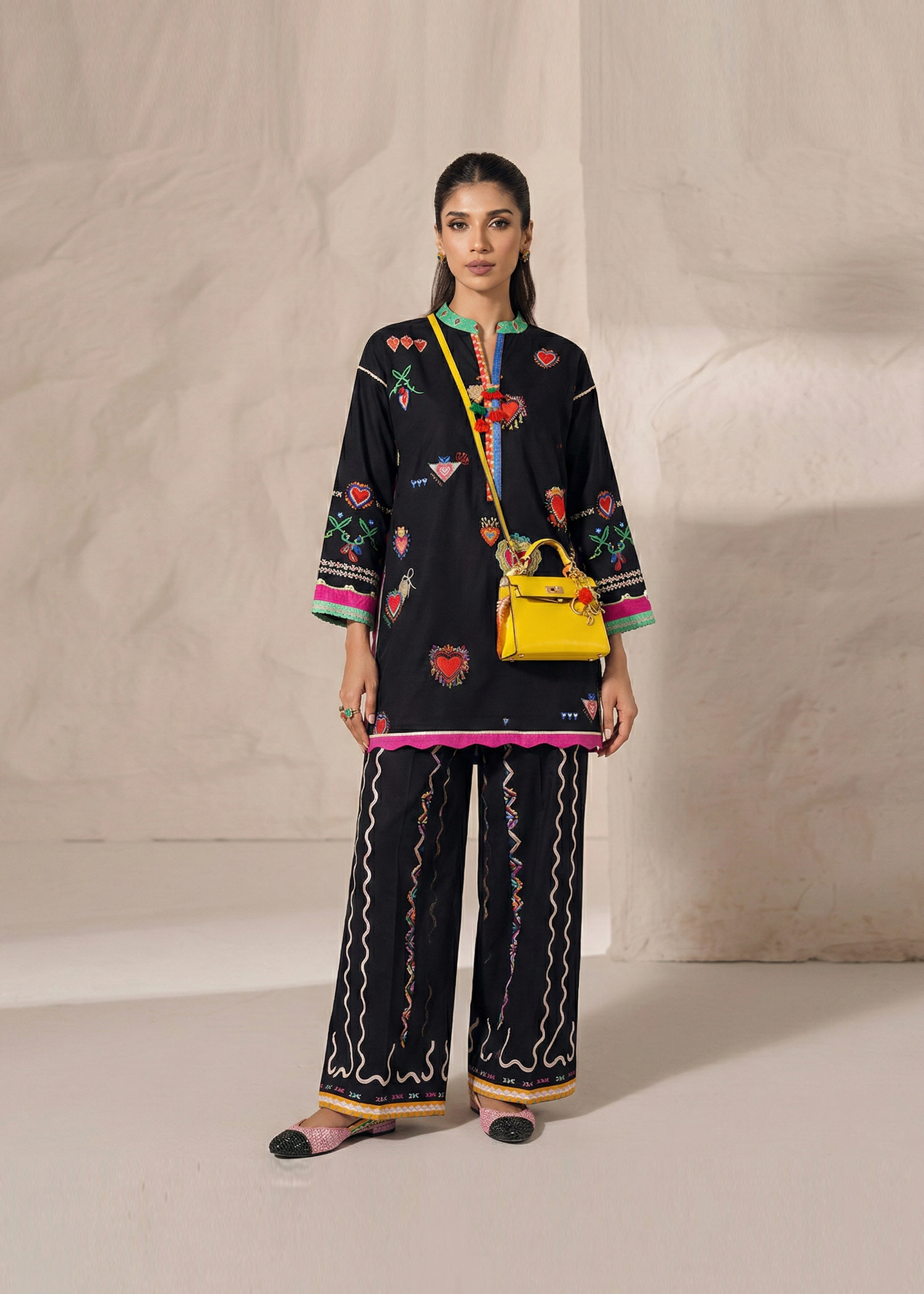 Mira Kapur Black Printed Co-Ord Set