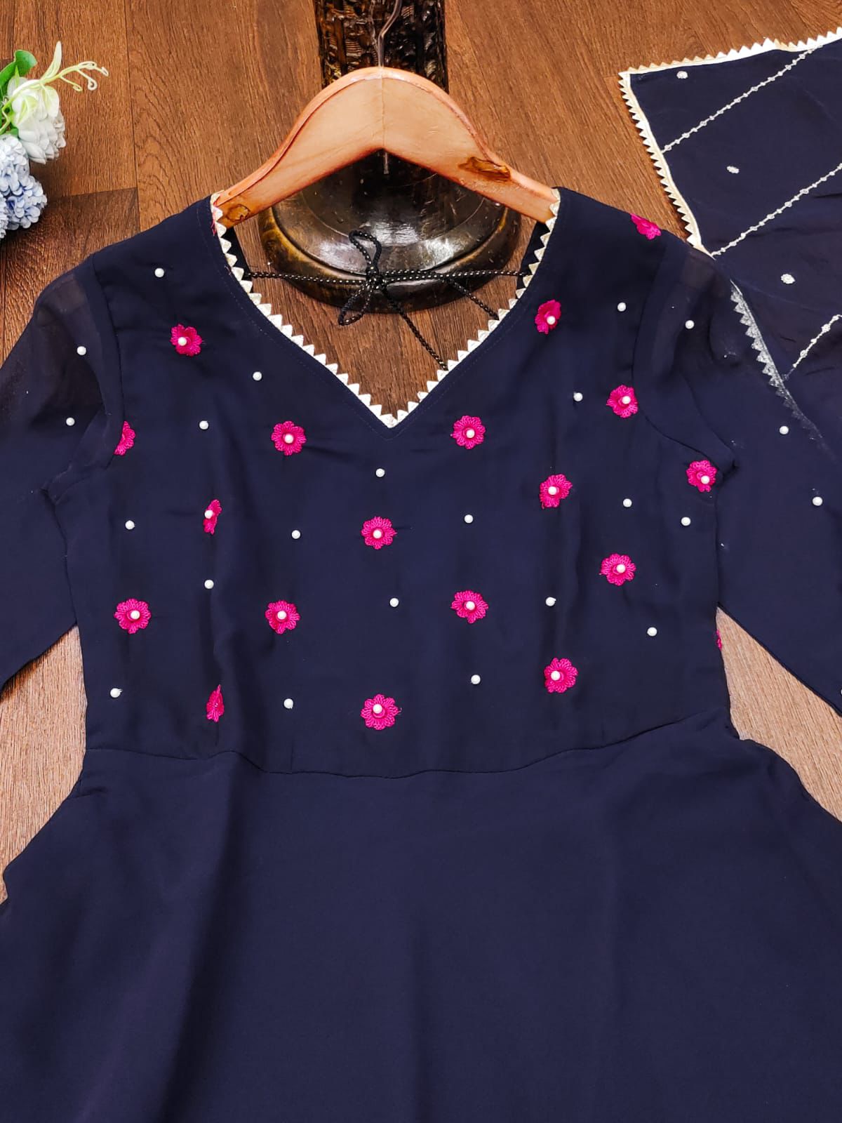 Anarkali gown with dupatta