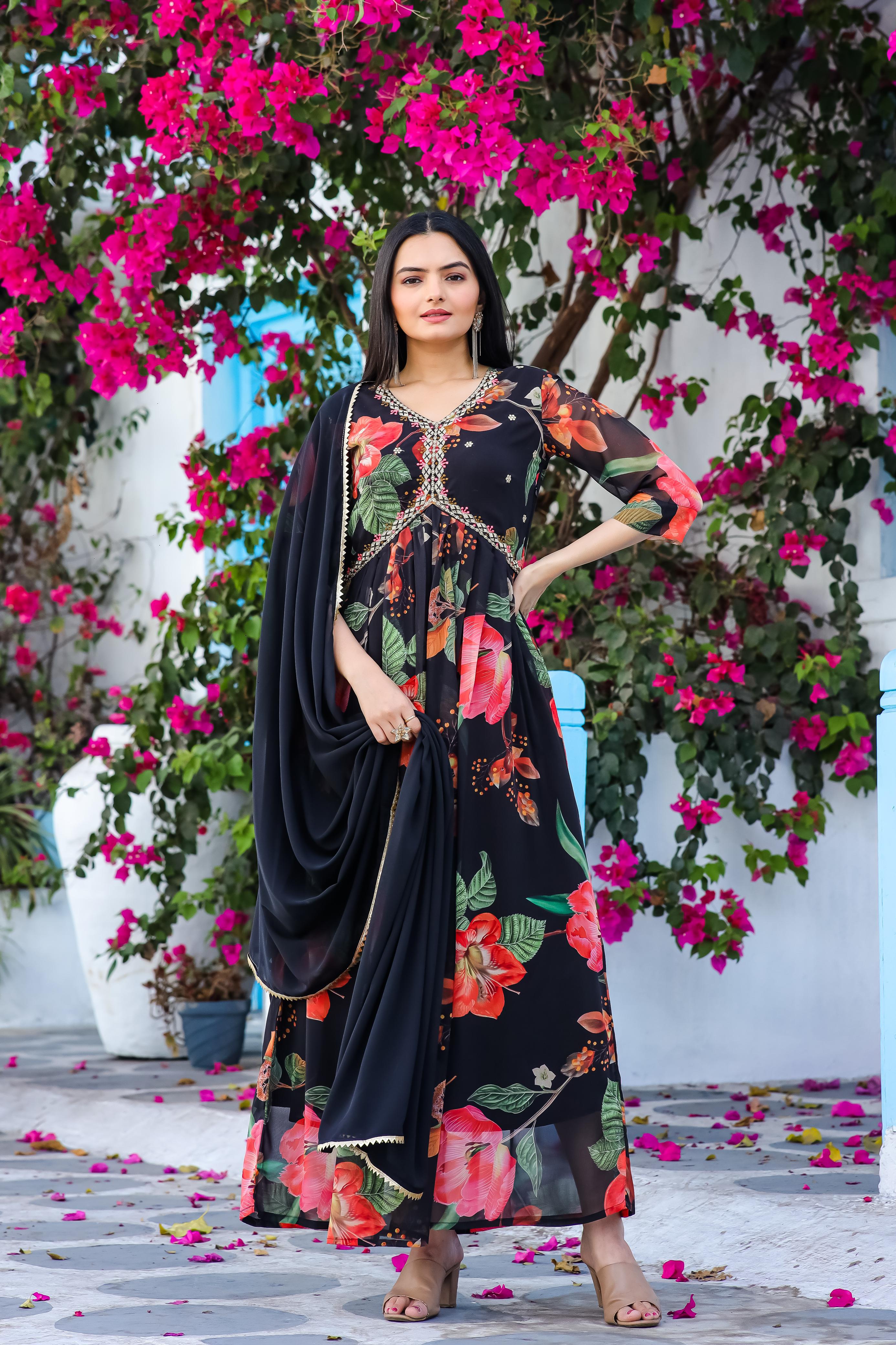 Real Modeling GOWN style with dupatta