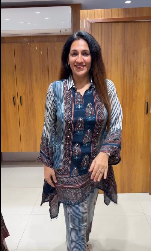 Krupa Women’s Printed Straight Kurta Pant Set