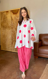 Navya Printed Cotton Kurta with Stylish Palazzo Pants