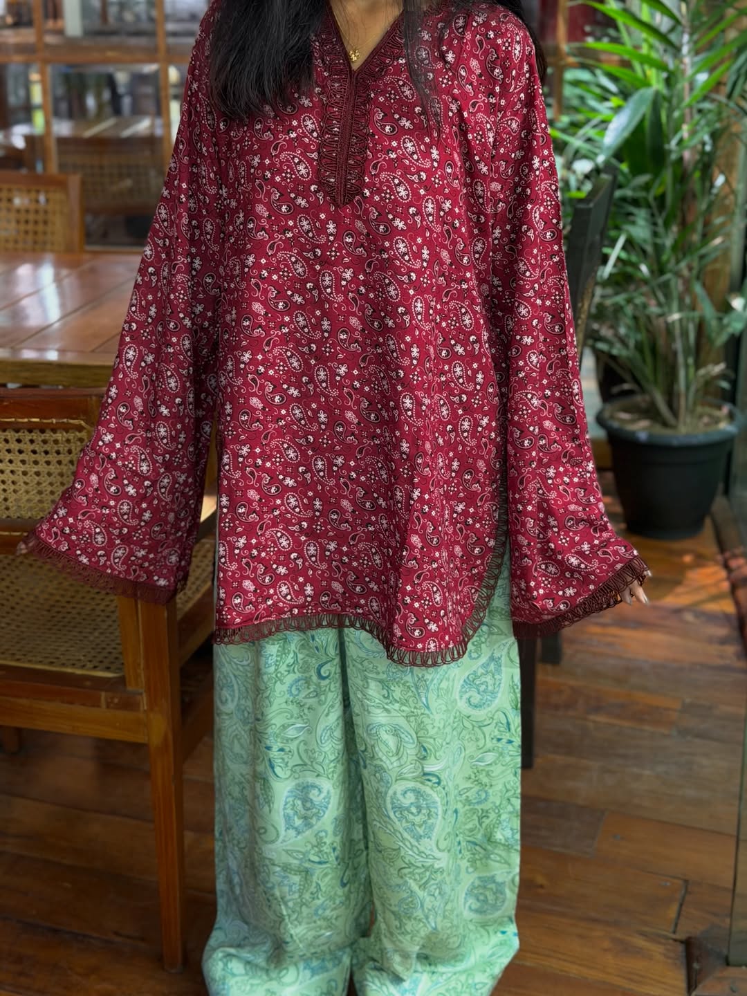 Aahira Colour-full Floral Print Farshi Salwar set.