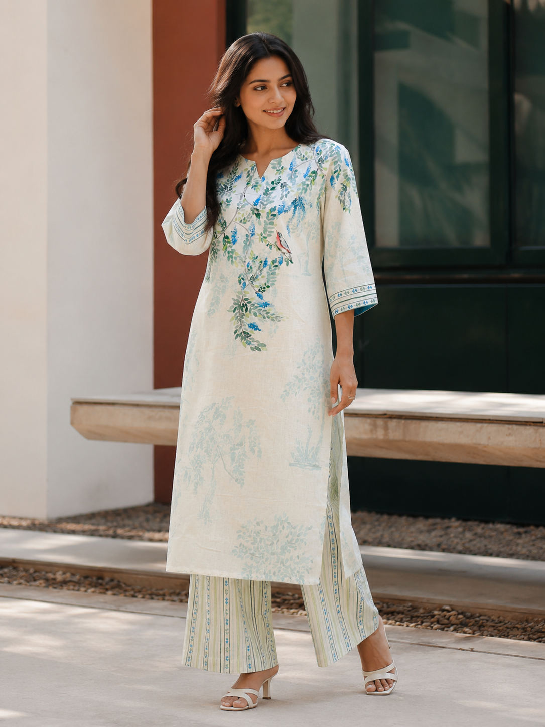 Samantha Flex cotton kurta set for women.