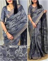 Navnidhi  zari jacquard checks with zari border in saree