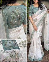 Designer digital print in saree