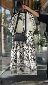 Kenny Tropical Breeze Printed Tiered Midi Dress