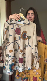 Women’s Kalamkari Printed Button-Down Shirt