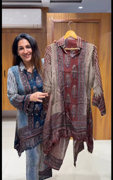 Krupa Women’s Printed Straight Kurta Pant Set