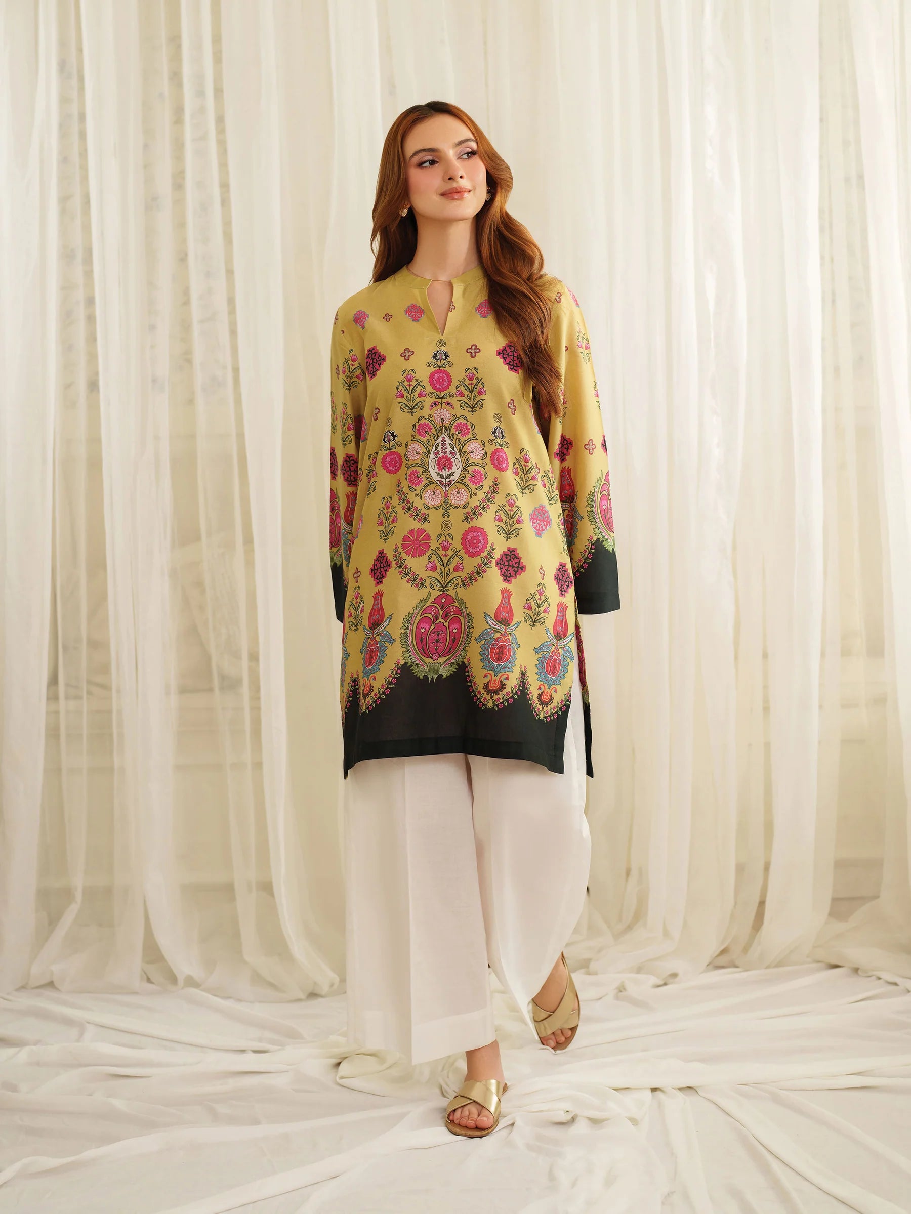 Zahira Cotton Print Cord Set For Women