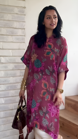 Rosy Chinon Fabric Free Size Kurta In Our Signature Design